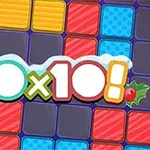 Renkli karelerin üzerinde 10x10!