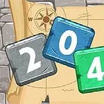 Renkli bloklar üzerinde 2, 0, 4, ve 8 rakamları, arka planda eski bir harita