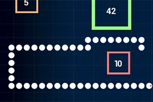 Kare çerçeveli numaralar ve grid fonu üzerinde zikzak yapan beyaz toplardan oluşan bir çizim