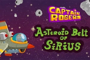 Uzay gemisinin, Captain Rogers: Asteroid Belt of Sirius yazısının ve etrafında asteroitlerin bulunduğu bir uzay sahnesi