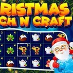 Noel temalı desen karoları ve köşede gülen bir Noel Baba figürü