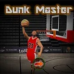 Kırmızı formasıyla bir basketbolcu, basketbol potasına smaç yaparken görüntülenmiş