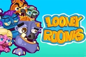 Renkli ve çizgi film tarzında karakterlerin yer aldığı ve yanında Looney Roonks yazısının bulunduğu mavi bir arka plan