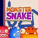 Rengarenk canavar karakterler ve mavi bir yılan, Monster Snake yazısıyla birlikte gösteriliyor