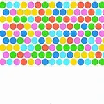 Renkli yuvarlak dairelerin düzenlendiği beyaz bir arka plan üzerinde yer alan grafik