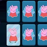 Sekiz adet kartta sevimli pembe bir karakterin resimleri ve bir kartta yeşil giyimli başka bir karakterin resmi görülüyor