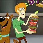 Scooby-Doo ve Shaggy, dev sandviçler tutuyor