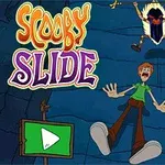 Scooby Doo ve arkadaşı, arka planda bir canavarla birlikte korkmuş şekilde kayarken; ekranda büyük bir oynatma düğmesi ve renkli bir başlık yer alıyor