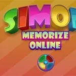 Renkli harflerle Simon Memorize Online yazısı ve altında dört renkli bölmeden oluşan dairesel simge