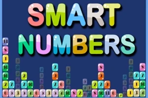 Renkli harflerle SMART NUMBERS yazısı ve altında farklı renklerde ve numaralarda bloklardan oluşan grafiksel bir düzenleme