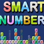 Renkli harflerle SMART NUMBERS yazısı ve altında farklı renklerde ve numaralarda bloklardan oluşan grafiksel bir düzenleme