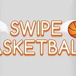 Swipe Basketball yazısı ile iki basketbol topu bulunan grafik