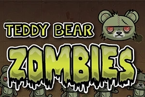Yeşil zombi ayıcık figürleri ve Teddy Bear Zombies yazısı