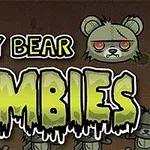 Yeşil zombi ayıcık figürleri ve Teddy Bear Zombies yazısı