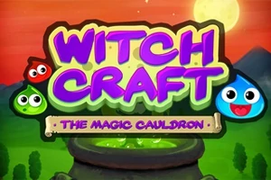 Renkli yazılarla Witch Craft ve The Magic Cauldron metinlerinin yer aldığı, arka planda büyüklü kazan ve animasyon karakterlerin olduğu bir görüntü