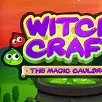 Renkli yazılarla Witch Craft ve The Magic Cauldron metinlerinin yer aldığı, arka planda büyüklü kazan ve animasyon karakterlerin olduğu bir görüntü
